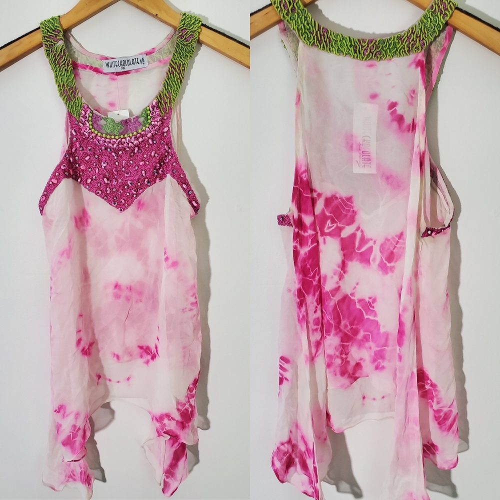 White Chocolate beaded Top